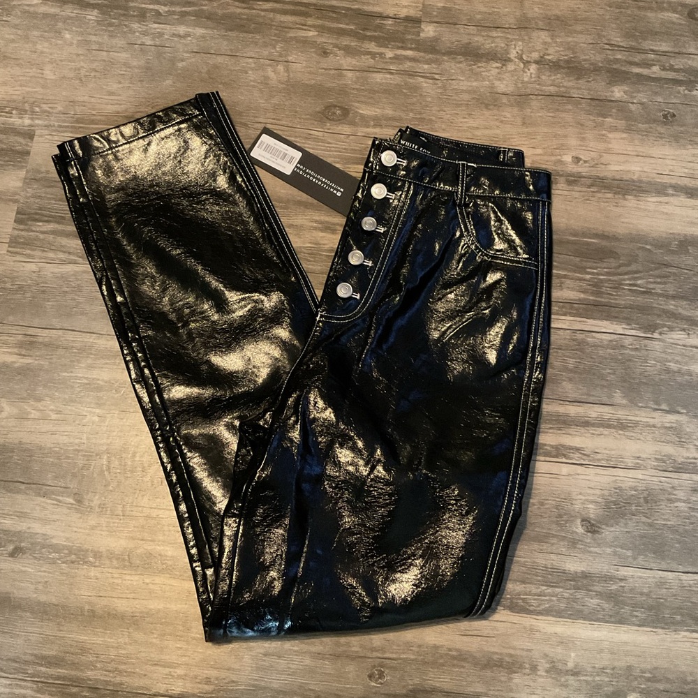 White Fox No Good Reasons Faux Leather Pants NWT